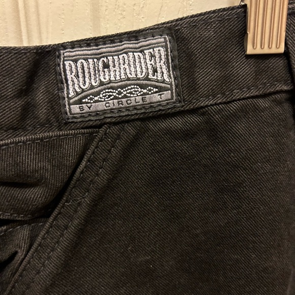 Vintage Roughrider By Circle T High Rise Ponchos on Waist Black Jeans Sz 13 - Picture 9 of 13